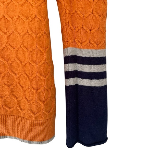 Orange and Navy Women's Sweater size small - Picture 4 of 6